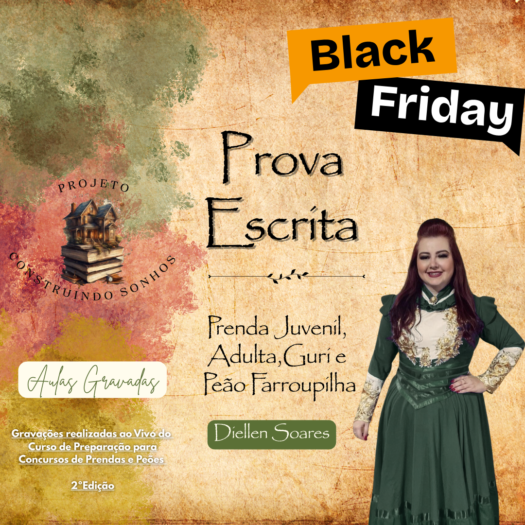 Prova Escrita - Prenda Juvenil, Adulta, Veterana, Guri e Peão Farroupilha