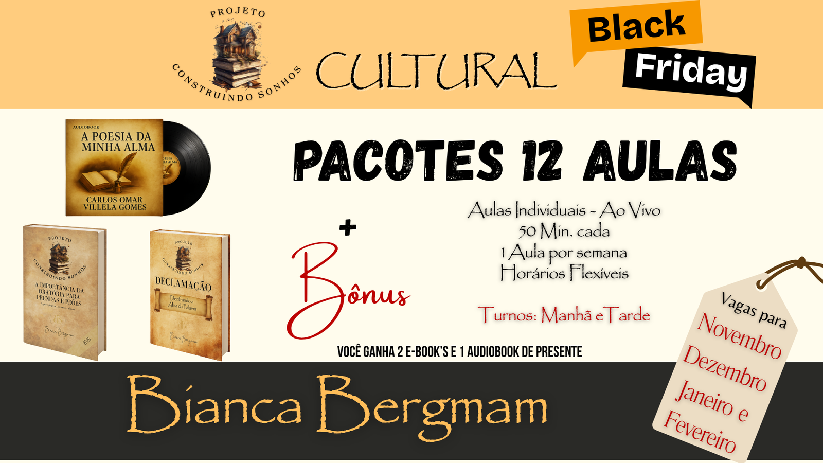 Curso de Declamação — 12 Aulas com Bianca Bergmam